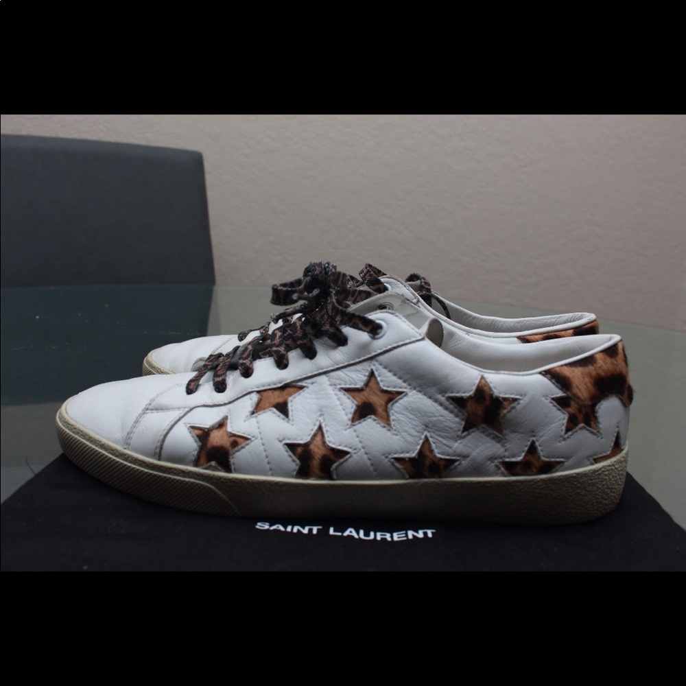 Yves Saint Laurent leopard star men’s sneaker